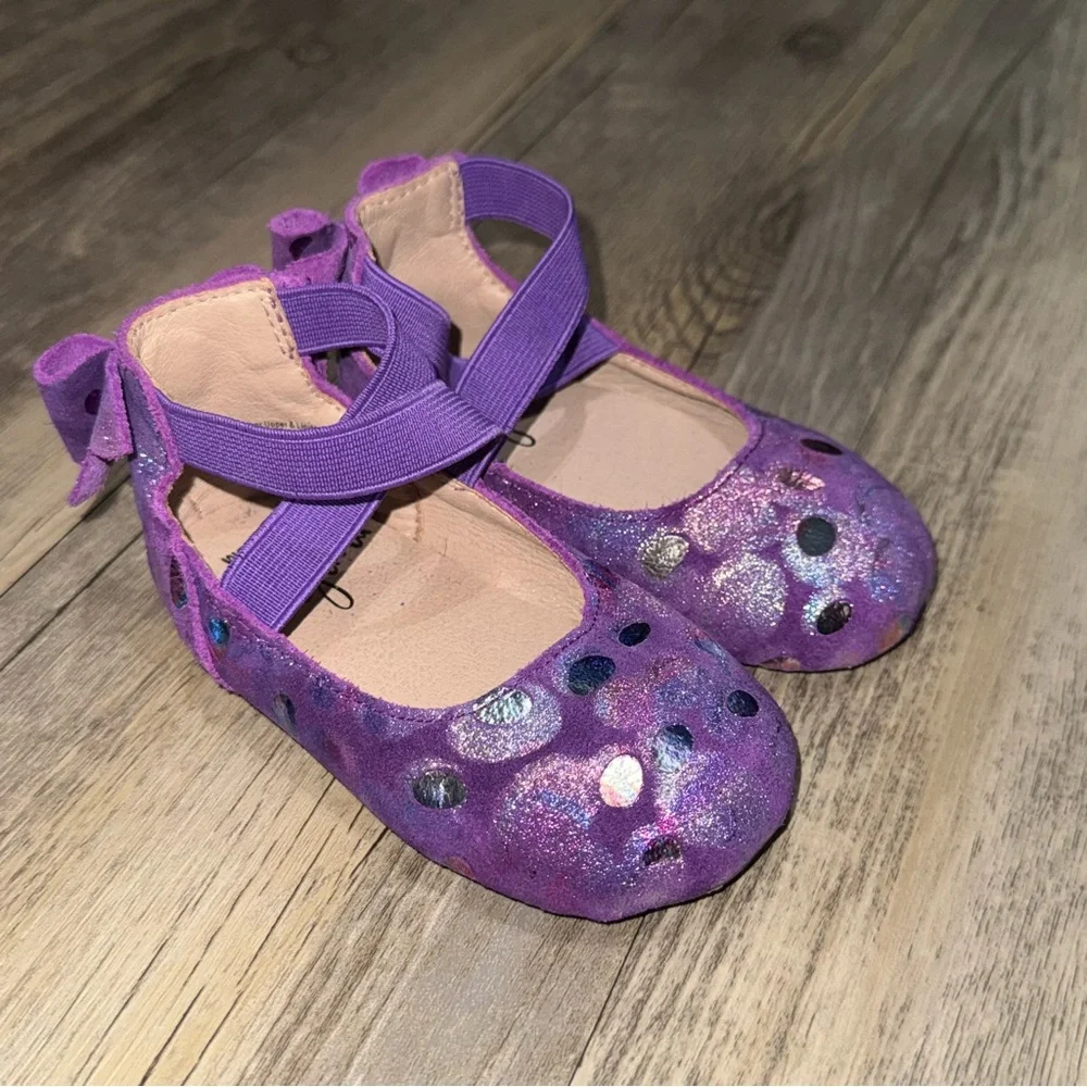 Monkey Feet Purple Sandals with Whimsical Embellishments